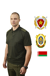 Футболка (поло) оливкового цвета модель 728-21